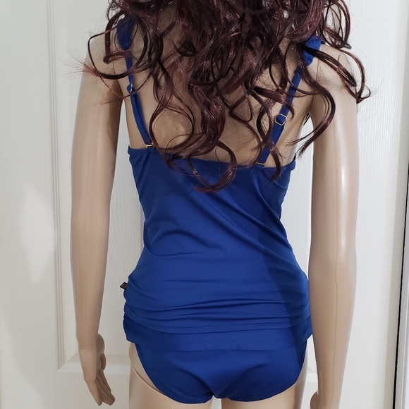 La Vie En Rose, Royal Blue Tankini - Picture 3 of 14